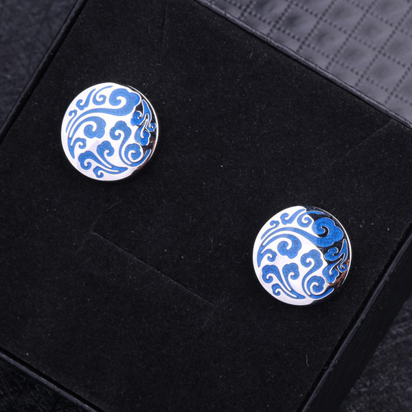 Мъжки ръкавели - с флорални елементи 