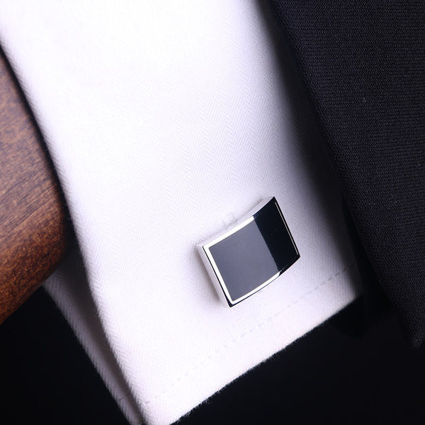 Мъжки черни елегантни ръкавели 