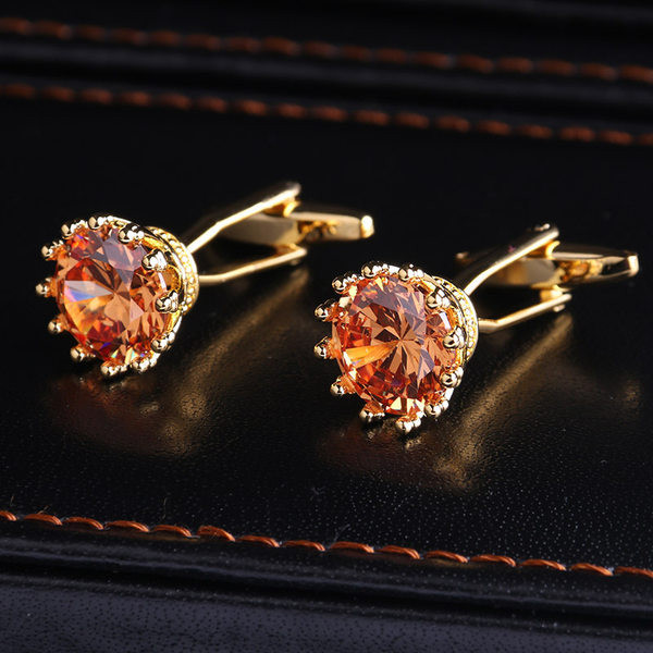 Мъжки ръкавели с декоративен камък 