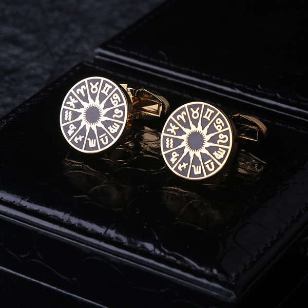 Мъжки копчета за ръкавели с зодиакални знаци
