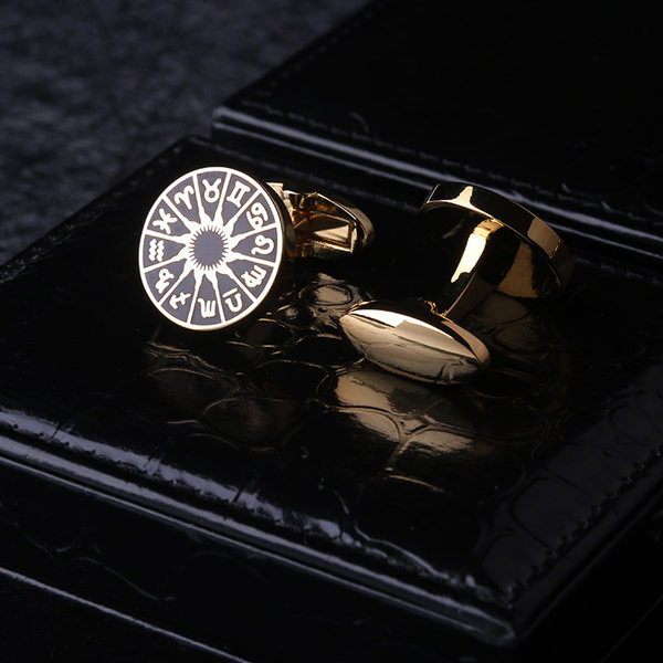 Мъжки копчета за ръкавели с зодиакални знаци