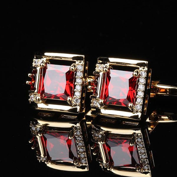 Копчета за ръкавели с цветен камък