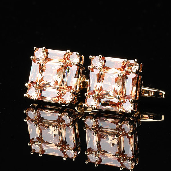 Стилни копчета за ръкавели с камъни