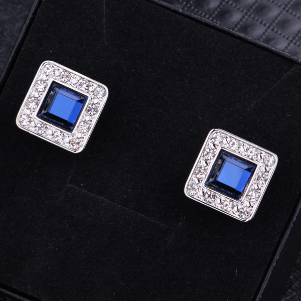 Мъжки ръкавели с цветен камък