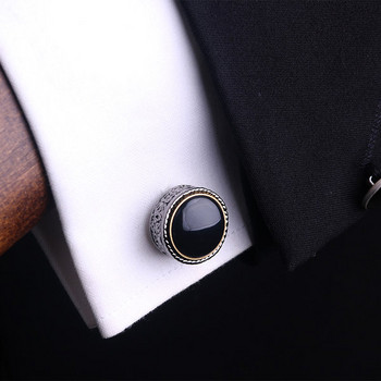 Мъжки копчета за ръкавели с кръгла форма
