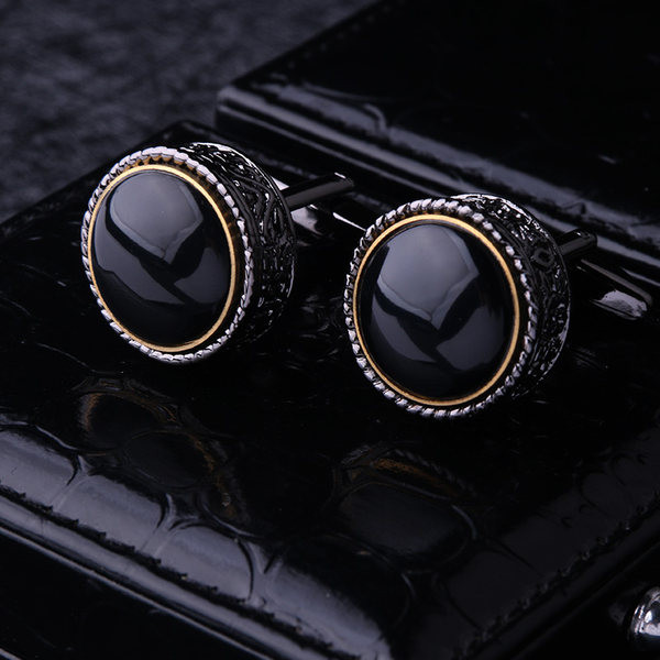 Мъжки копчета за ръкавели с кръгла форма