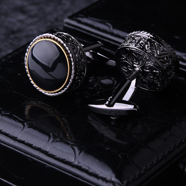 Мъжки копчета за ръкавели с кръгла форма