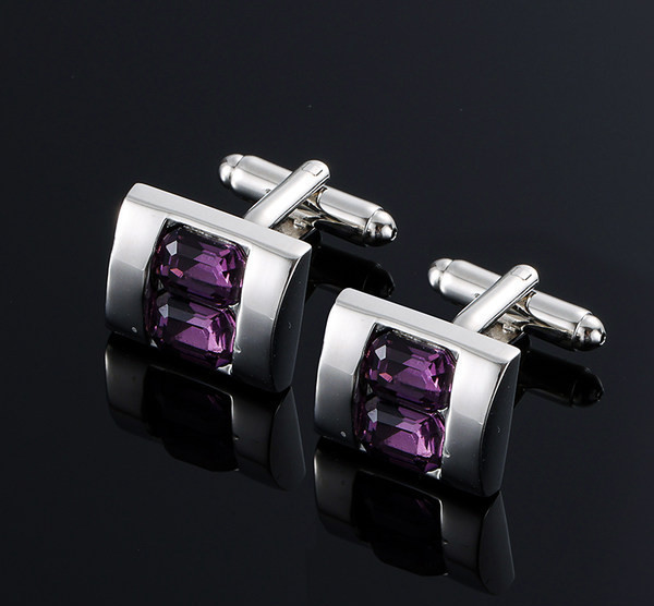 Мъжки копчета за ръкавели с камъни и катарама