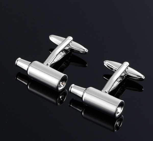 Мъжки ръкавели в сребрист цвят