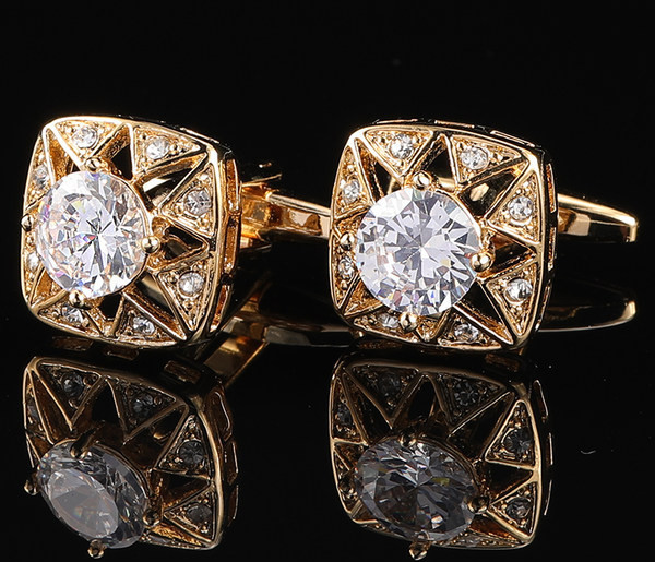 Мъжки копчета за ръкавели с декоративни камъни подходящи за сватба и бизнес 