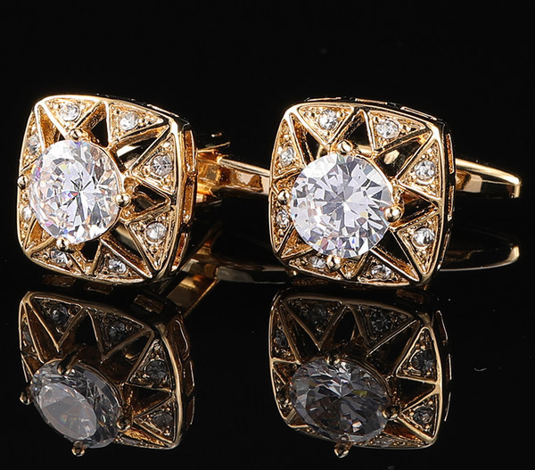 Мъжки копчета за ръкавели с декоративни камъни подходящи за сватба и бизнес 