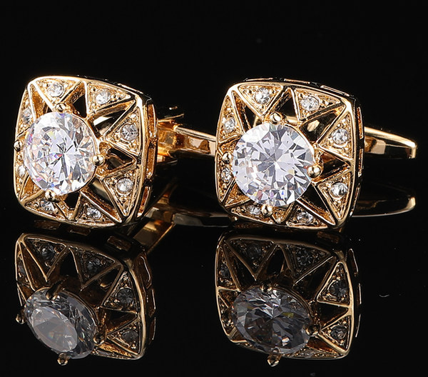 Мъжки копчета за ръкавели с декоративни камъни подходящи за сватба и бизнес 