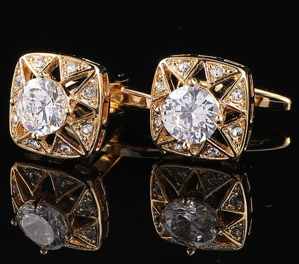 Мъжки копчета за ръкавели с декоративни камъни подходящи за сватба и бизнес 