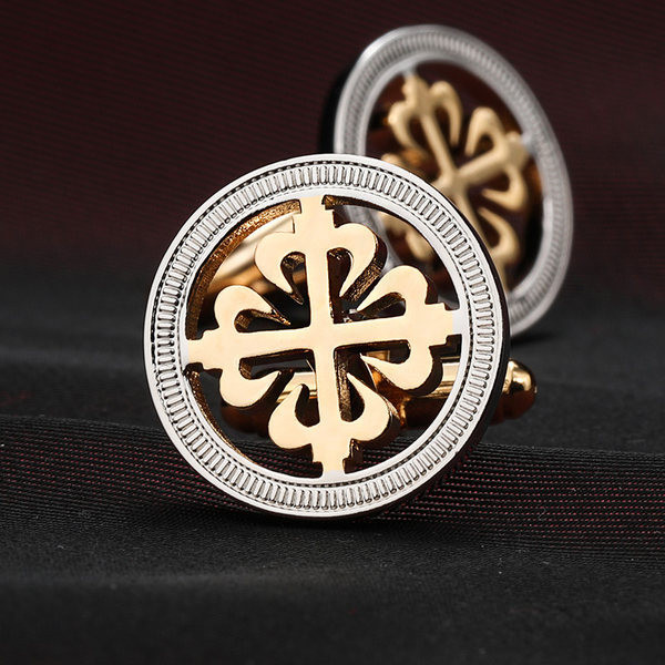 Копчета за ръкавели в кръгла форма-за мъже 