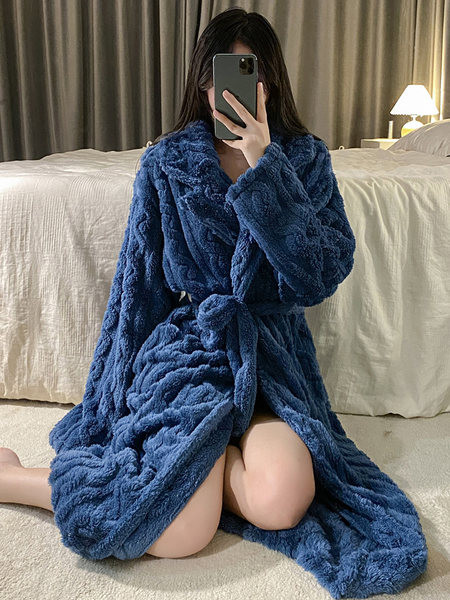 Дамски плюшен халат в няколко цвята 