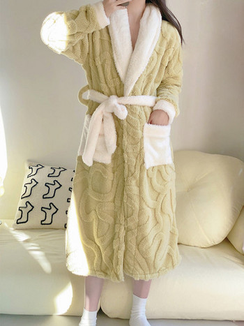 Γυναικείο φλις μπουρνούζι casual μοντέλο