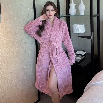 Модерен дамски халат с колан -два цвята