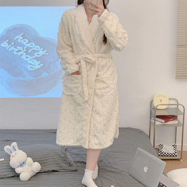 Ежедневен халат с джоб и колан