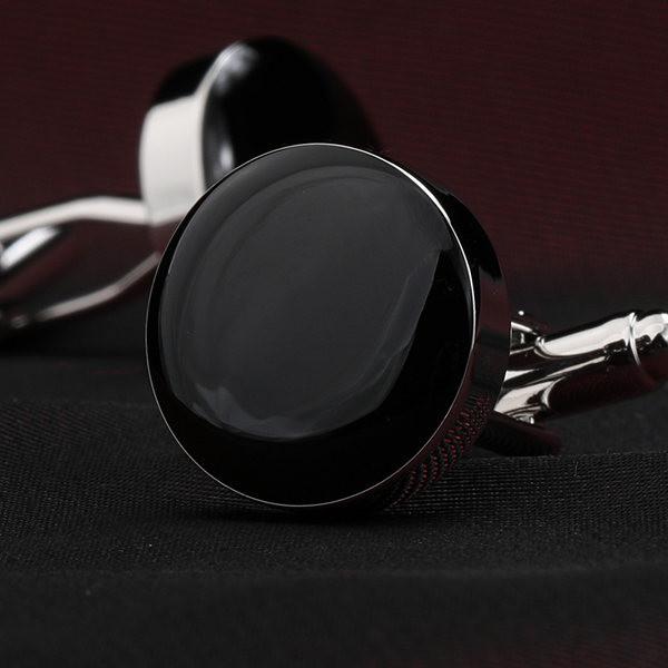 Мъжки черни копчета за ръкавели нов модел