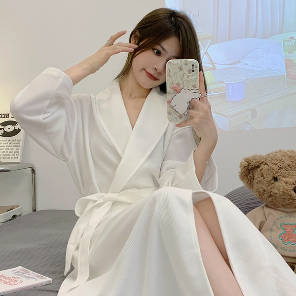 Дамски ежедневен халат с колан и джоб