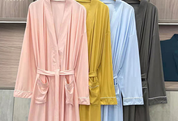 Ежедневен модел тънък халат с джоб