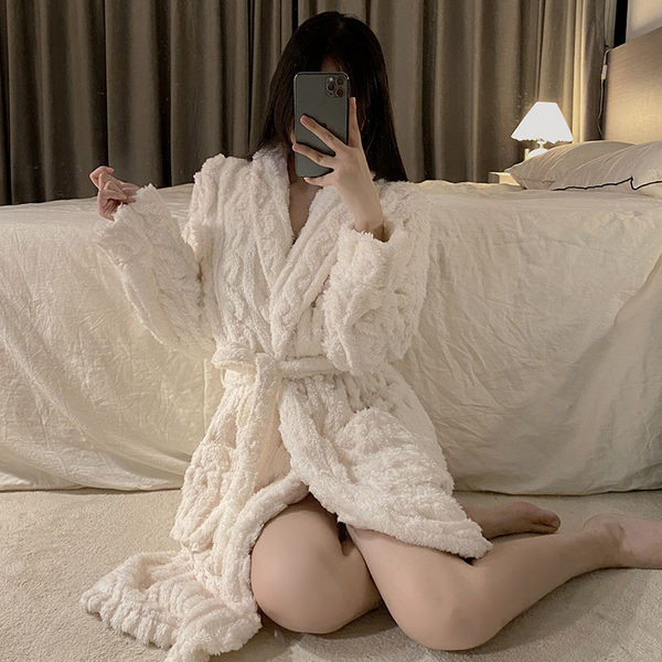 Női mintás közepes hosszúságú alkalmi fürdőköpeny