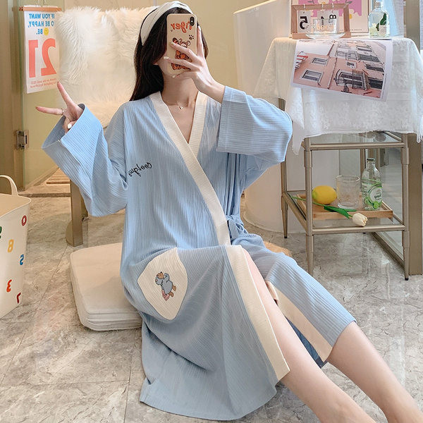 Дамски ежедневен халат с щампа