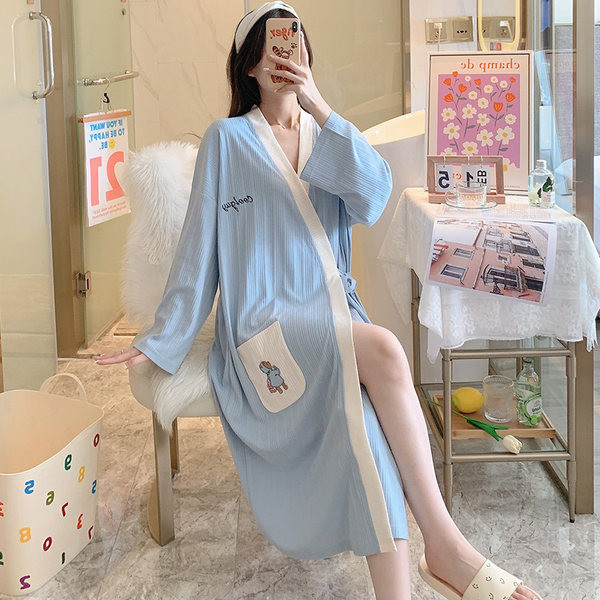 Дамски ежедневен халат с щампа