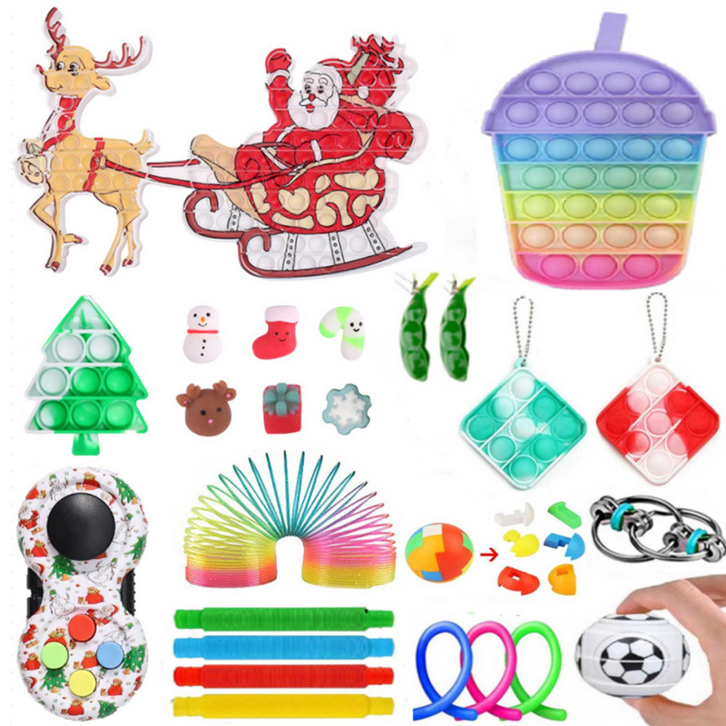 Ziemassvētku Adventes kalendāra rotaļlietu kastīte, 24gab. Komplekts jauks sniegavīrs Moči dzīvnieks 2022. gada Jaungada atskaite, stresa mazināšana, dāvana bērnam