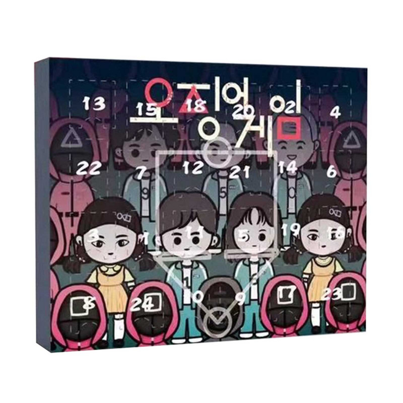 Ziemassvētku Adventes kalendāra rotaļlietu kastīte, 24gab. Komplekts jauks sniegavīrs Moči dzīvnieks 2022. gada Jaungada atskaite, stresa mazināšana, dāvana bērnam