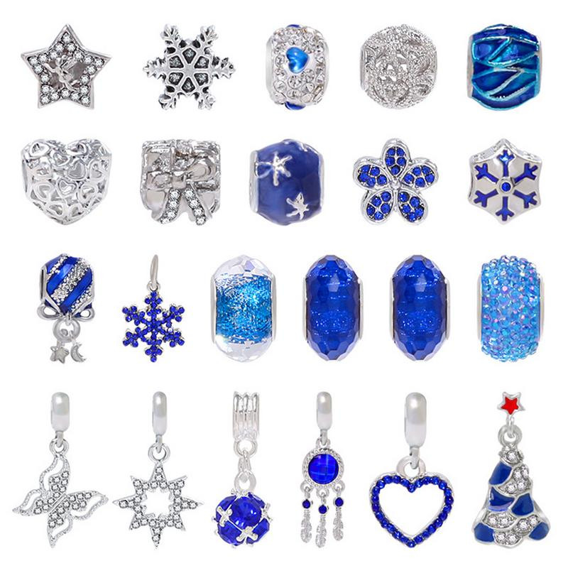Badu.bg Комплект гривни за коледен адвент календар Blue Series Коледен ...