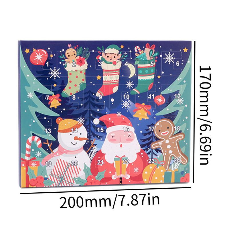 Kalėdų Advento kalendoriaus apyrankių rinkinys Mėlyna serija Kalėdų atgalinio skaičiavimo kalendorius Papuošalai Kalėdų teminiai „pasidaryk pats“ apyrankės mergaitėms