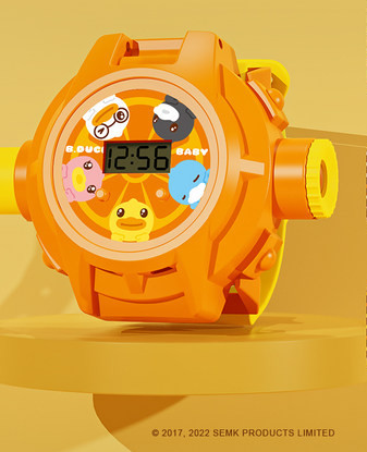 Παιδικό ηλεκτρονικό ρολόι με απλικέ και λουράκι σιλικόνης