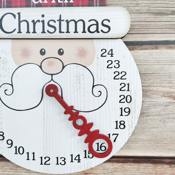 Дървен коледен висулка Творчески снежен човек Календар с обратно броене Оранси Весела Коледа Декор за дома 2021 Честита Нова Година Услуга