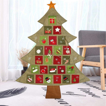 NICEXMAS Κρεμαστό Ημερολόγιο Χριστουγέννων Αντίστροφη μέτρηση για το χριστουγεννιάτικο δέντρο