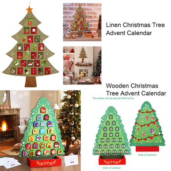 NICEXMAS Κρεμαστό Ημερολόγιο Χριστουγέννων Αντίστροφη μέτρηση για το χριστουγεννιάτικο δέντρο
