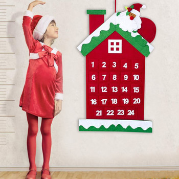 Ημερολόγιο αντίστροφης μέτρησης Χριστουγεννιάτικο δέντρο Άγιος Βασίλης Χιονάνθρωπος Χρονόμετρο πόρτας τοίχου παράθυρο Χριστουγεννιάτικη διακόσμηση Ημερολόγια έλευσης Διακόσμηση σπιτιού P1