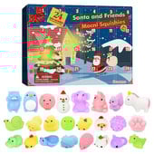 1 Set Advent Calendar Άγιος Χιονάνθρωπος Παιχνίδι ανακούφισης από το άγχος Mysterious Box για ενήλικα παιδιά 2023 Αντίστροφη μέτρηση για το νέο έτος Advent Χριστουγεννιάτικο δώρο