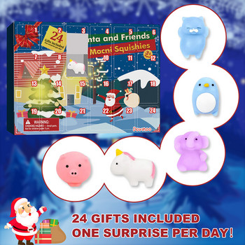 1 Set Advent Calendar Άγιος Χιονάνθρωπος Παιχνίδι ανακούφισης από το άγχος Mysterious Box για ενήλικα παιδιά 2023 Αντίστροφη μέτρηση για το νέο έτος Advent Χριστουγεννιάτικο δώρο
