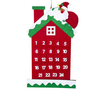 Christmas Advent Calendar Επαναχρησιμοποιήσιμα Ημερολόγια αντίστροφης μέτρησης 24 ημερών Χριστουγεννιάτικα εορταστικά ημερολόγια Δημιουργικό στολίδι τοίχου για το σπίτι