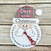Ξύλινο χριστουγεννιάτικο Santa Advent Calendar Αντίστροφη μέτρηση Αριθμός 1-24 Ετικέτες Αρχική Σπίτι Χριστουγεννιάτικες Διακοσμήσεις Advent Calendar