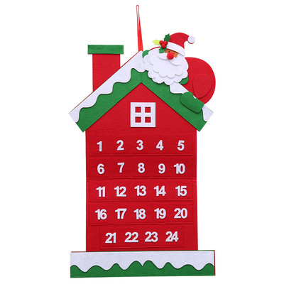 Lovely Christmas Advent Calendar Χριστουγεννιάτικο δεντρόσπιτο Κρεμαστά στολίδια Δημιουργική αντίστροφη μέτρηση Ημερολόγιο πάρτι Εμφάνιση παραθύρου Διακόσμηση σπιτιού
