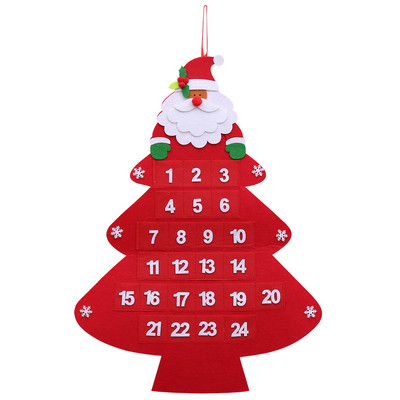 Lovely Christmas Advent Calendar Χριστουγεννιάτικο δεντρόσπιτο Κρεμαστά στολίδια Δημιουργική αντίστροφη μέτρηση Ημερολόγιο πάρτι Εμφάνιση παραθύρου Διακόσμηση σπιτιού
