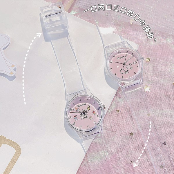 Детски ежедневен часовник с прозрачна каишка 