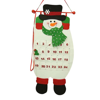 Коледен календар Дядо Коледа Снежен човек Santa Claus Xmas Advent Timer Door Wall Window Christmas Decor Advent Calendars Decor