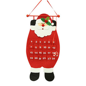 Коледен календар Дядо Коледа Снежен човек Santa Claus Xmas Advent Timer Door Wall Window Christmas Decor Advent Calendars Decor
