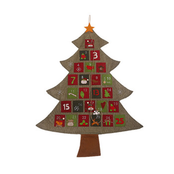 Офисният календар Коледна украса Коледно дърво Ленен календар Стенен календар Обратно броене 16-месечен стенен календар -2022