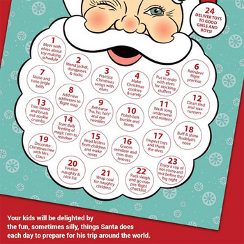 Beauty Advent Calendar Αντίστροφη μέτρηση για 24 ημέρες Χριστούγεννα 24 ημέρες Αντίστροφη μέτρηση για τα Χριστούγεννα Ημερολόγιο Santa Head Beard Universe 2022