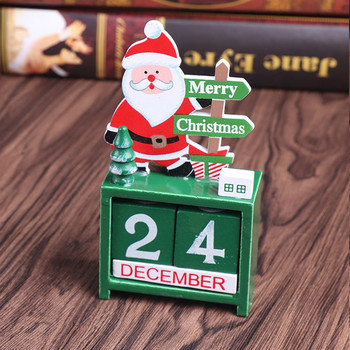 Χριστουγεννιάτικο Μίνι Ξύλινο Στολίδι Ημερολογίου Αντίστροφης μέτρησης Ρυθμιζόμενη ημερομηνία Παιδιά Δώρα διακοπών για διακόσμηση επιφάνειας εργασίας Dropshipping