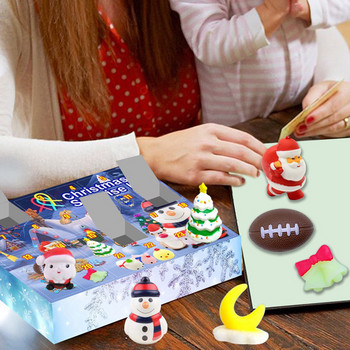 Παιδικά παιχνίδια αποσυμπίεσης Advent Calendars 24 δώρα αντίστροφης μέτρησης με χριστουγεννιάτικα στοιχεία για παιδιά Παιδιά Έφηβοι Φίλοι Χριστούγεννα